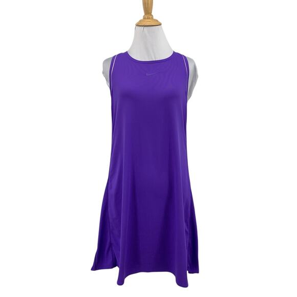 Nike Tank Dress Womens M Medium Violet Court Dry Racerback Sleeveless Tennis - Picture 1 of 14
